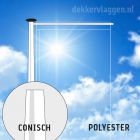 Fahnenmast mit nicht hissbaren Ausleger Konisch GFK 6 oder 7 Meter 
